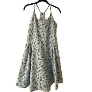 Sage Women's Dress in Blue and Green Floral